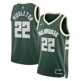 Dres Milwaukee Bucks Khris Middleton 22 Nike 2022-23 Icon Edition Zelena Swingman